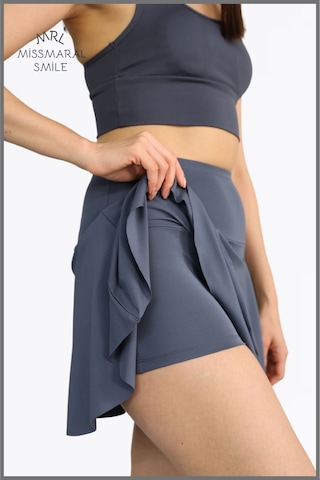Antrasit Şortlu Etek Yüksek Bel Skirt With Shorts Casual Beachwear Tennis 110101 Antrasit