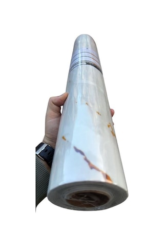 60cmx300cm Tek Parça Yapışkanlı Rulo Mermer Desenli Duvar Paneli Kağıdı Silinebilir Tx-031-arda Gri