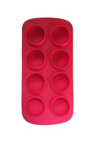 Yystore Yaratıcı Diy Mutfak Buz Kalıbı Yarı Dairesel Buz Küpü Buz Kalıbı Kırmızı