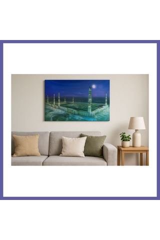 Bezos Mescid-i Nebevi Duvar Tablosu Resmi - İslami Hediye Seçeneği 40x60 Cm Nıda