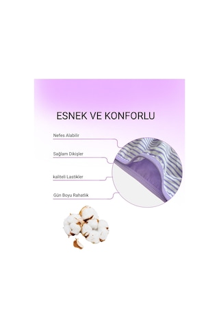 Alya Underwear Pamuklu Kadın Külot Slip Empirme Baskılı Yüksek Bel İç Çamaşırı - 5'li Paket - Lacivert Çok Renkli P28 Lila