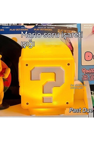 Led Mario Soru İşareti Ses Şarj Gece Lambası-sarı Sari