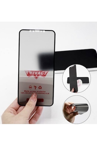 Apple Uyumlu iPhone 11 Pro Mat Hayalet Ekran Gizli Privacy Tam Kaplayan Kırılmaz Cam Seramik Nano Ekran Koruyucu