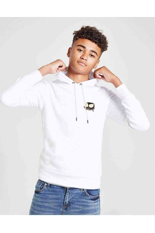 Örümcek Spider Baskılı Unisex Çocuk Kapüşonlu Beyaz Sweatshirt