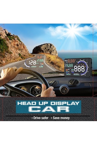 Sanal Gösterge Paneli Hud Head Up Display 5.5 İnç A8 Obd Sistem