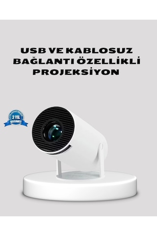 Hdmı Usb Bağlantılı 4k Destekli Taşınabilir Projeksiyon Cihazı