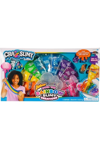 Deluxe Gökkuşağı Slime Yapım Seti - 11 Hazır Slime Ve Dev Süsleme Aksesuar Paketi Çok Renkli
