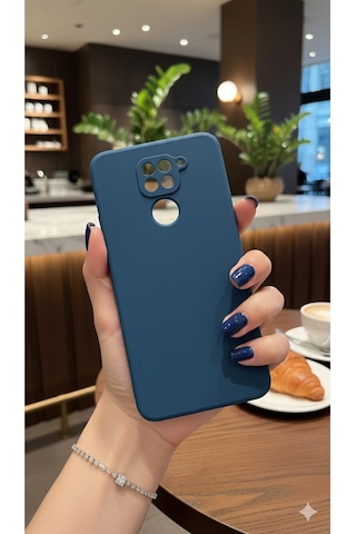 Xiaomi Redmi Note 9 İçin Uyumlu Içi Kadife Leke Tutmaz Kamera Korumalı Lansman Kılıf