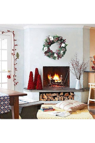 Noel Çelengi Tutucu, Noel Ağacı Noel Çelengi Dış Mekan Noel Dekorasyonu Pamuklu