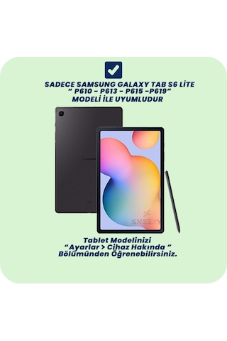 Samsung Uyumlu Tab S6 Lite P610 10.4 İnç Katlanabilir Kalemlikli Standlı