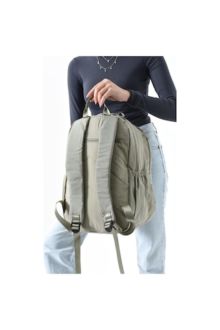 Baginn Unisex Sırt Çantası Paraşüt Kumaş Hafif Çok Cepli Yağmur İtici Kumaş 42 28 Cm 571 Collection Bej