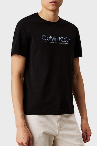 Calvin Klein Erkek T Shirt K10k114162 Beh Siyah Siyah