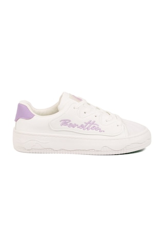 United Colors Of Benetton Beyaz Pudra Bağcıklı Kadın Sneaker Bnı-10102 Z Beyaz - Pudra