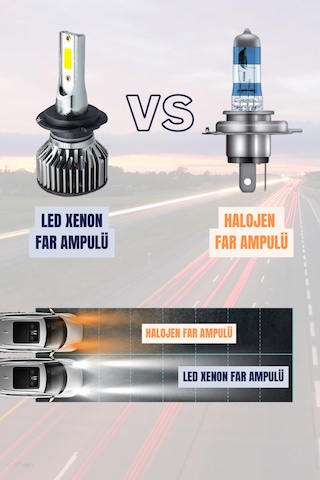 Photon Duo H1 Şimşek Etkili 12v Led Xenon Far Ampulü Seti