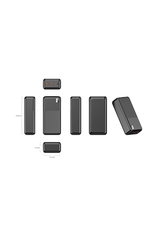 Led Göstergeli 30000 Mah Powerbank Pd 22.5w & Qc 3.0 Hızlı Şarj Çift Usb Ve Type-c Çıkışlı Siyah BEYAZ