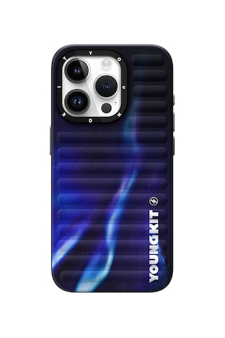 Apple Uyumlu iPhone 15 Pro Max Kılıf Kuzey Işıkları Desenli Youngkit Aurora Serisi Yeşil