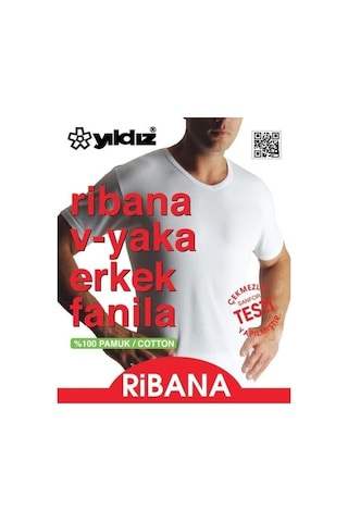 Yıldız Erkek Ribana V Yaka Body Atlet - 3 Adet