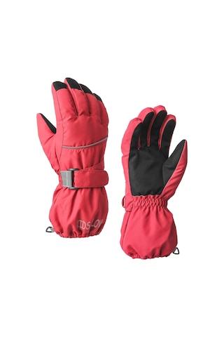 Geeksen Kış Çocuk Eldiveni 4-6 Yaş Kırmızı S, Isı Koruma Su Geçirmez, Kayak, Kayboard Ve Günlük Kullanım İçin Kırmızı