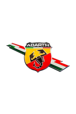 Fiat Abarth Logo 3d Abarth Şimşek Logolu Amblem Aliminyum Çıkartma Rozet