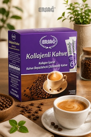 Ersağ Kollajenli Kahve Tip 1-3 Kollajen İçeren Toz Kahve 240 G