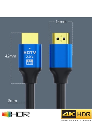 C-592 Hdtv Premium Yüksek Hızlı 4k Ultra Hd 3 Mt Hdmı Kablo