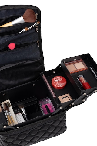 Zuu Bags Profesyonel Makyaj Lifting Tırnak Büyük Kapasiteli Katlı Makyaj Çantası