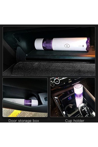 Qianfan Mini Protable Araba Süpürgesi, Hızlı Temizlik Için Akülü