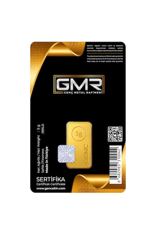 5 Gram Külçe Altın 24 Ayar