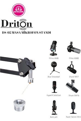 Driton Ds-02 Profesyonel Kondenser Masa Tipi Mikrofon Standı