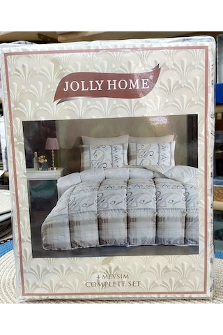 Jolly Home 4 Mevsim Çift Kişilik Kapitoneli Nevresim Takımı-melin