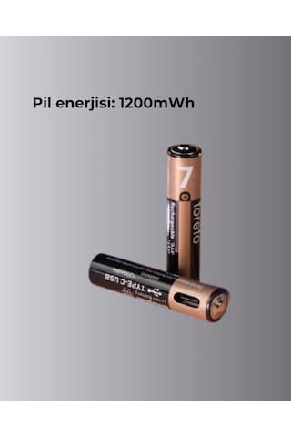 Usb Type-c Şarjlı Aaa Lityum Pil 1.5v Sabit Voltaj, 1000+ Şarj Döngüsü İle Uzun Ömür