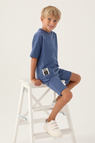 Rolypoly Enjoy Summer İndigo Erkek Çocuk Bermuda Takım 5274-43132 İndigo