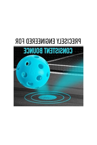3'lü Paket İç Mekan Pickleball Topları, Turnuva Onaylı Açık Mavi