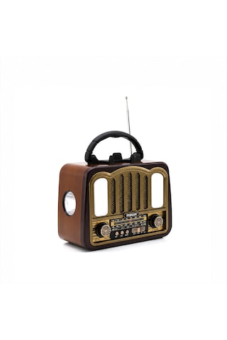 Şarjlı - Nostalji Bluetooth İbreli Fm Radyo Mp3 Usb - Tf Player Speaker Pl-4702 5250