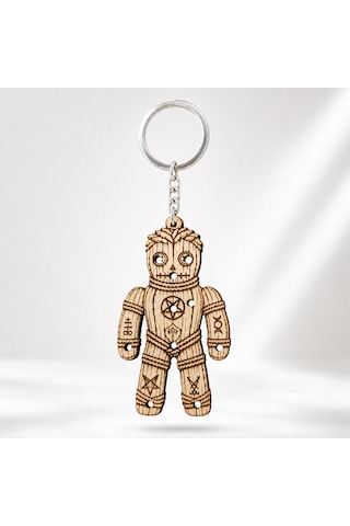 Tamgacrafts El Yapımı Ahşap Erkek Voodoo Bebeği Anahtarlık - Gotik Tasarım İnteraktif Stres Oyuncağı Kahverengi Tamgacrafts El Yapımı Ahşap Erkek Voodoo Bebeği Anahtarlık - Gotik Tasarım İnteraktif Stres Oyuncağı Kahverengi