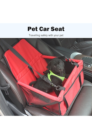 Geeroyoo Araç İçi Kullanım İçin Su Geçirmez Çıkarılabilir Kedi Ve Köpek Taşıma Yatağı - Siyah Ayak İzi Desenli