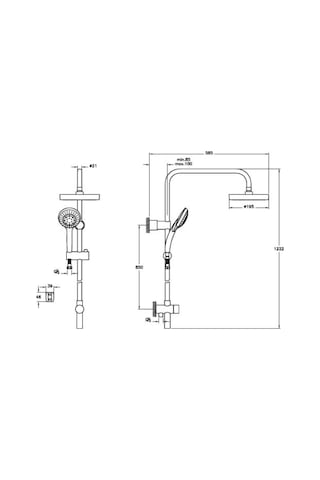 Artema A45598 System Raın Lh21 Duş Kolonu Krom