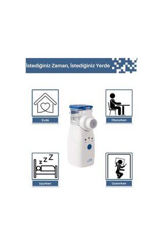 Acura Ac-4030 Şarjlı Mesh Nebulizatör Maske + Ağızlık