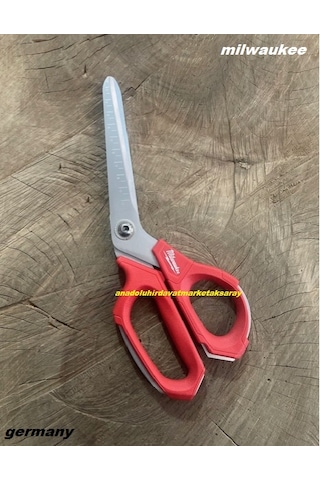 Milwaukee Agır Hizmet Makası Kumaş Kagıt Naylon Makası Eğik Açılı Makas 26cm