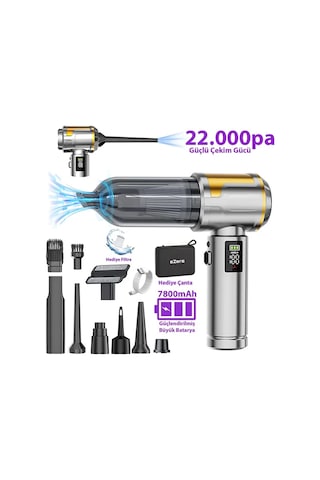 Hepsi Ezere Nanovac 22000pa Güçlü Portatif Vakumlu Kablosuz Üflemeli Mini Araç Süpürgesi- 5775 Najmaddin