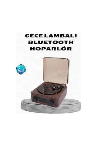 Gece Lambası Bluetooth Hoparlör Dijital Saat Çok Fonksiyonlu Su Dalgası Işıklı Diğer