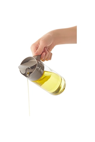 Yağlık Sos Şişesi Qlux Cam Yağlık Kapaklı Yağlık 500 Ml C-00413 Ev Lokanta Cafe Yağlık Sosluk Bej Diğer