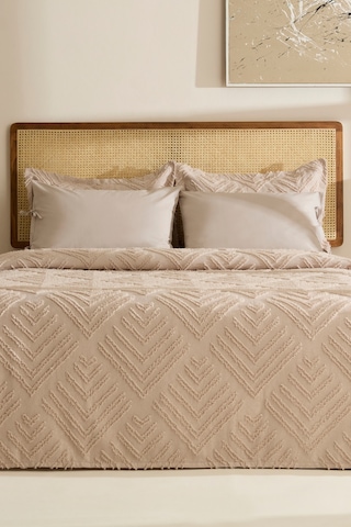 Karaca Home Velora Çift Kişilik Yatak Örtüsü Takımı Taş Taş