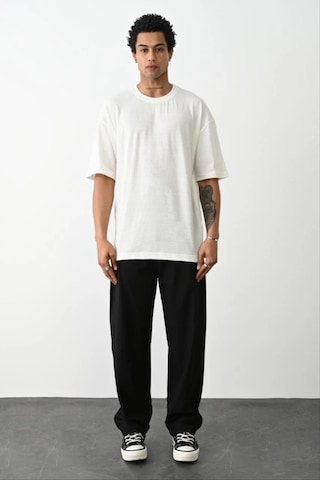 Barlashive Erkek Tişört Düz Basic Penye Yazlık Bisiklet Yaka Kısa Kol T-shirt - Beyaz Çok Renkli