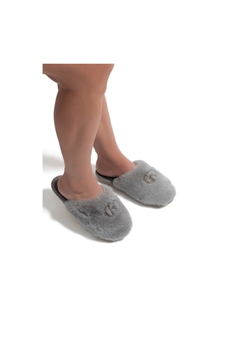 Alda Kadın Peluş Ev Terliği Gri 36/40 Gri