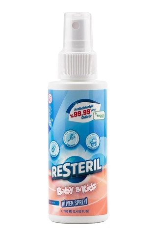 Resteril Doğal Alkolsüz Bebek Çocuk Dezenfektan Su Bazlı Hijyen Spreyi 100 ML