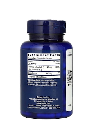 Life Extension Mega Benfotiamine 250 Mg 120 Veggie Kapsül