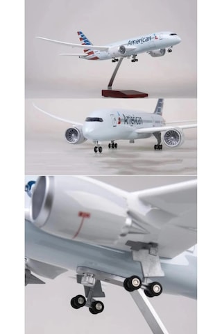 American Air B787 Yolcu Uçağı Model Uçak 1/130 Ölçek 47cm
