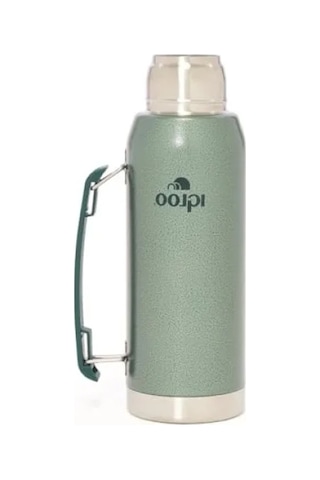 1 Litre Kapasiteli Klasik Termos - Yüksek Isı Yalıtımı Açık Beyaz