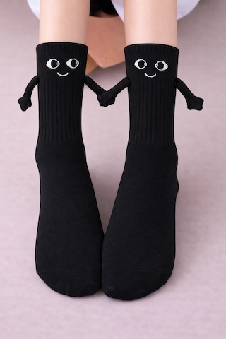 Carnaval Socks Mıknatıslı El Ele Tutuşan 4'lü Çorap Seti Siyah Beyaz Kırmızı Yeşil 2000386